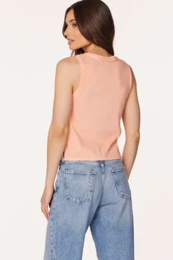Tanks*bobi Los Angeles REVERSE SEAM TANK CORAL SANDS