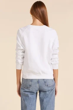 Sweaters|Tops*bobi Los Angeles RIB MIX CREWNECK SWEATSHIRT WHITE
