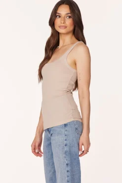 Tanks*bobi Los Angeles SCOOP NECK TANK SANDY
