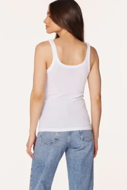 Tanks*bobi Los Angeles SCOOP NECK TANK WHITE