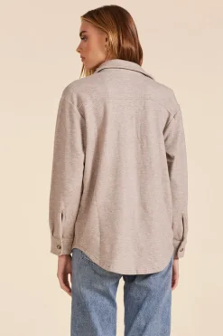 Outerwear|Tops*bobi Los Angeles SHACKET WITH POCKET TAN