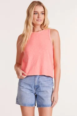 Tanks*bobi Los Angeles SHELL CREWNECK TANK NEO CORAL