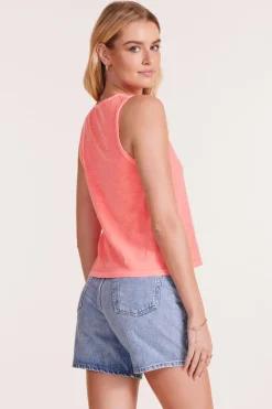 Tanks*bobi Los Angeles SHELL CREWNECK TANK NEO CORAL