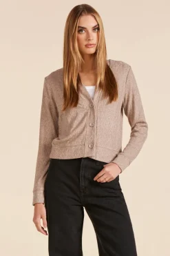 Outerwear|Sweaters*bobi Los Angeles SHORT CARDIGAN TAN