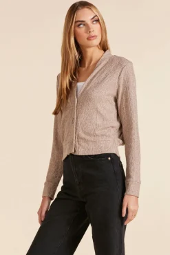 Outerwear|Sweaters*bobi Los Angeles SHORT CARDIGAN TAN