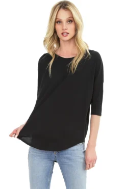 Tops*bobi Los Angeles Sleeve Drop Shoulder Top White