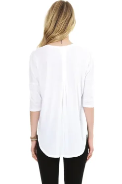 Tops*bobi Los Angeles Sleeve Drop Shoulder Top White