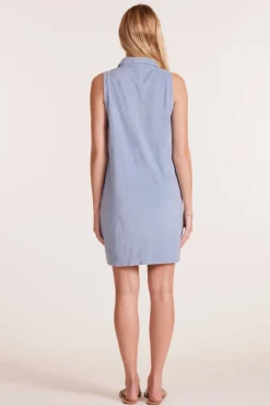 Dresses*bobi Los Angeles SLEEVELESS COLLAR DRESS WATER
