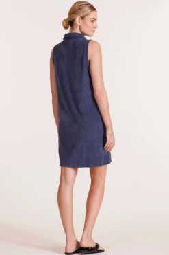 Dresses*bobi Los Angeles SLEEVELESS COLLAR DRESS GRANITE
