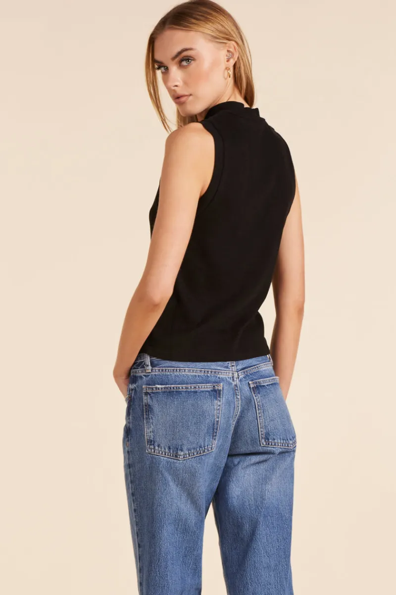 Tanks|Tops*bobi Los Angeles SLEEVELESS TURTLENECK BLACK