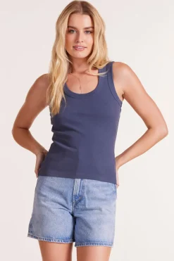Tanks*bobi Los Angeles SLIM SHELL TANK GRANITE