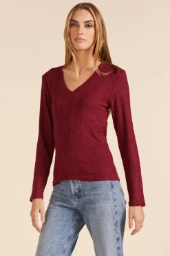 Sweaters|Tops*bobi Los Angeles SLIM SWEATER RED