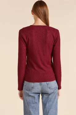 Sweaters|Tops*bobi Los Angeles SLIM SWEATER RED