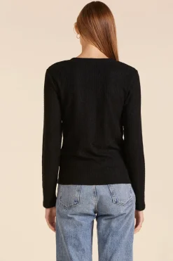 Sweaters|Tops*bobi Los Angeles SLIM SWEATER BLACK