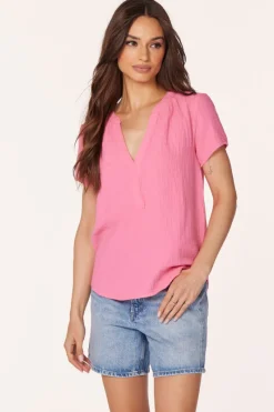 Tops*bobi Los Angeles SPLIT NECK TOP DAIQUIRIS