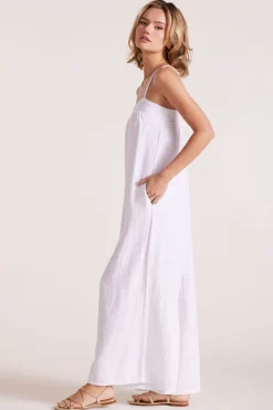 Jumpsuits*bobi Los Angeles SQUARE NECK WIDE LEG JUMPSUIT WHITE