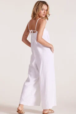 Jumpsuits*bobi Los Angeles SQUARE NECK WIDE LEG JUMPSUIT WHITE