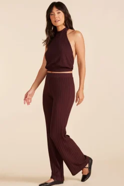 Bottoms*bobi Los Angeles STRAIGHT LEG PANT BROWN