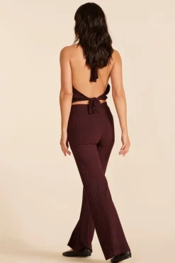 Bottoms*bobi Los Angeles STRAIGHT LEG PANT BROWN
