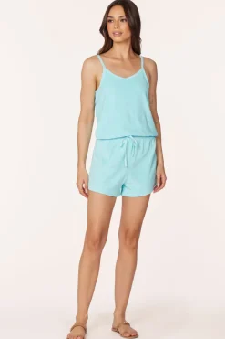 Bottoms*bobi Los Angeles TERRY SHORT BLU BEACH
