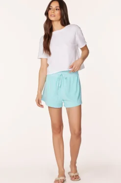 Bottoms*bobi Los Angeles TERRY SHORT BLU BEACH