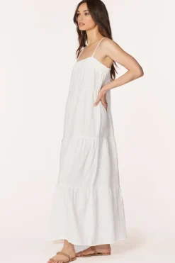 Dresses*bobi Los Angeles TIERED CAMI MAXI DRESS CREAM