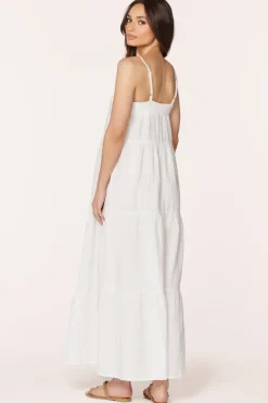 Dresses*bobi Los Angeles TIERED CAMI MAXI DRESS CREAM