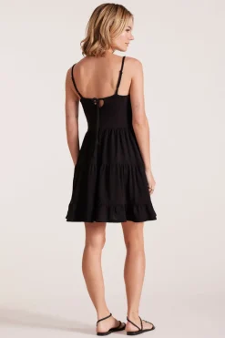 Dresses*bobi Los Angeles TIERED MINI TANK DRESS BLACK