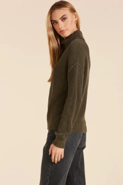 Sweaters*bobi Los Angeles TURTLENECK SWEATER ARMY