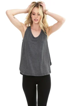 Tanks*bobi Los Angeles Vintage Jersey Swing Tank White