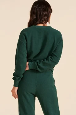 Sweaters|Tops*bobi Los Angeles V-NECK BALLOON SLEEVE SWEATSHIRT PINES