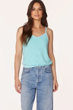 Tanks*bobi Los Angeles V-NECK CAMI BLU BEACH