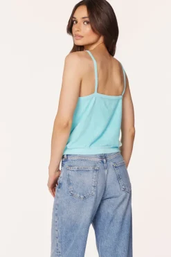 Tanks*bobi Los Angeles V-NECK CAMI BLU BEACH