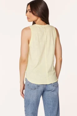 Tanks*bobi Los Angeles V-NECK FRONT SEAMED TANK SUNLIGHT