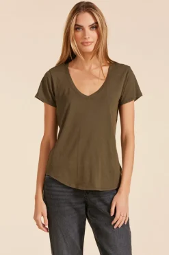 Tops*bobi Los Angeles V-NECK JERSEY TEE TROOPS