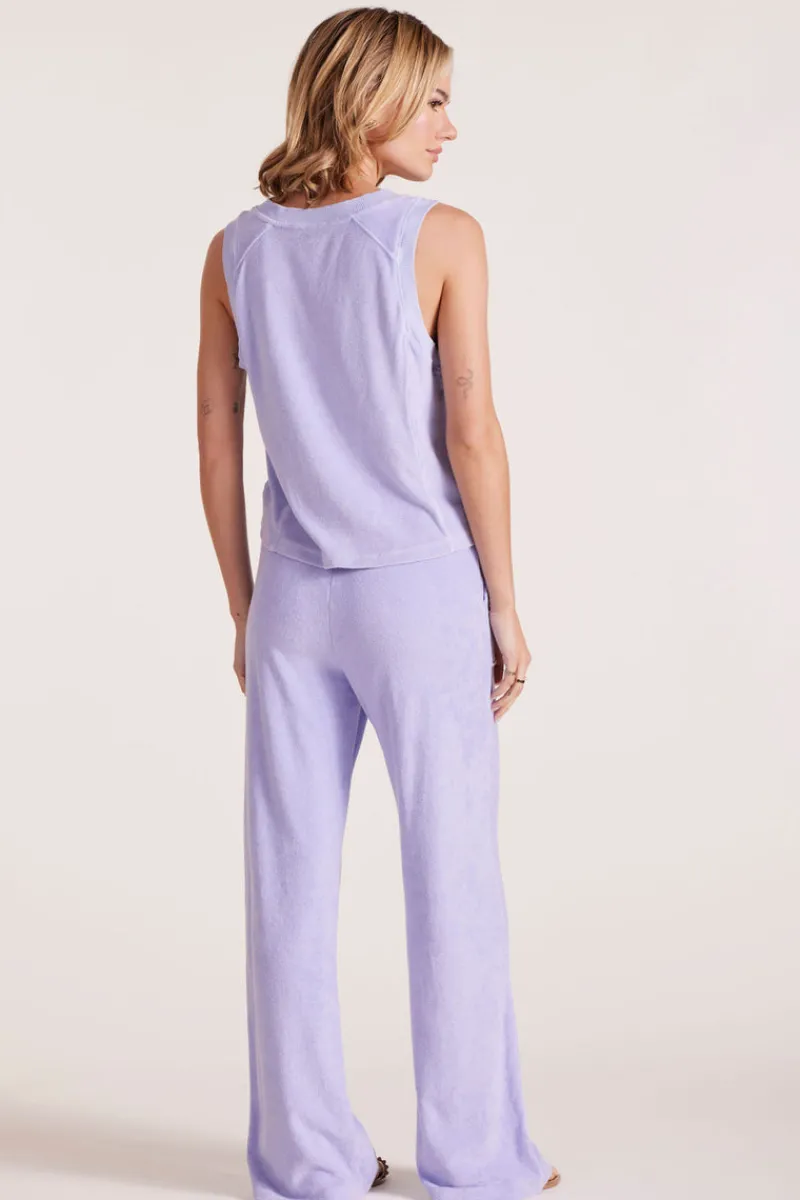 Bottoms*bobi Los Angeles WIDE LEG DRAWCORD PANT LIGHT LILAC