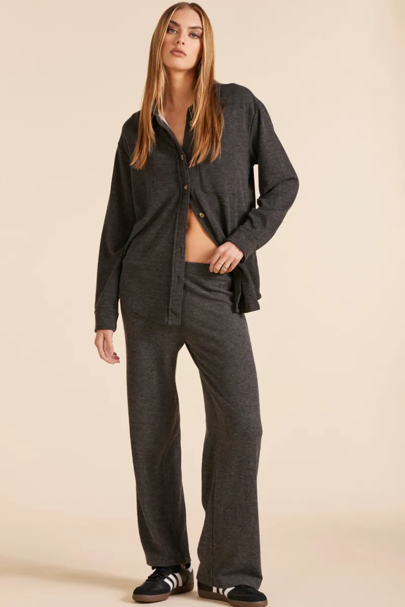 Bottoms*bobi Los Angeles WIDE LEG PANT BLACK