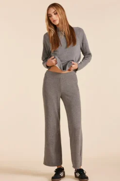 Bottoms*bobi Los Angeles WIDE LEG PANT CHARCOAL