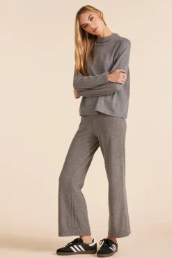 Bottoms*bobi Los Angeles WIDE LEG PANT CHARCOAL