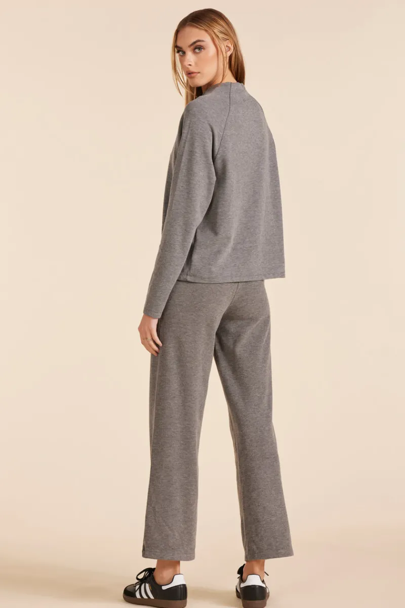Bottoms*bobi Los Angeles WIDE LEG PANT CHARCOAL