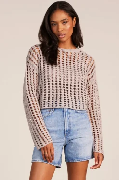 Sweaters*bobi Los Angeles WIDE SLEEVE BOXY SWEATER LATTE