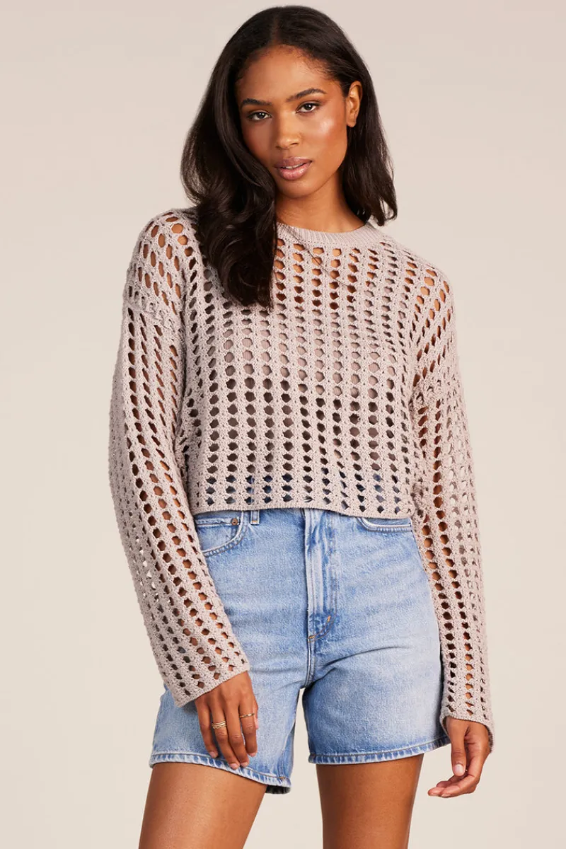 Sweaters*bobi Los Angeles WIDE SLEEVE BOXY SWEATER LATTE