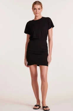 Dresses*bobi Los Angeles WRAP SKIRT T-SHIRT DRESS BLACK