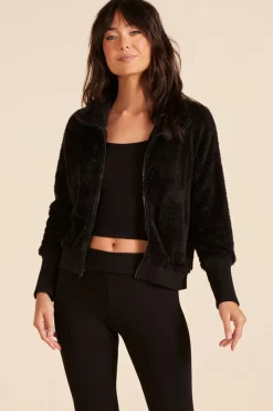 Outerwear*bobi Los Angeles ZIP FRONT FUNNEL NECK JACKET BLACK