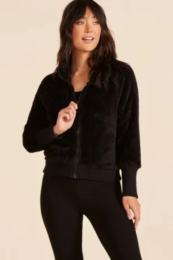 Outerwear*bobi Los Angeles ZIP FRONT FUNNEL NECK JACKET BLACK